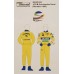 1:20th scale Michael Schumacher helmet and race suit decals, Team: Benetton 1993